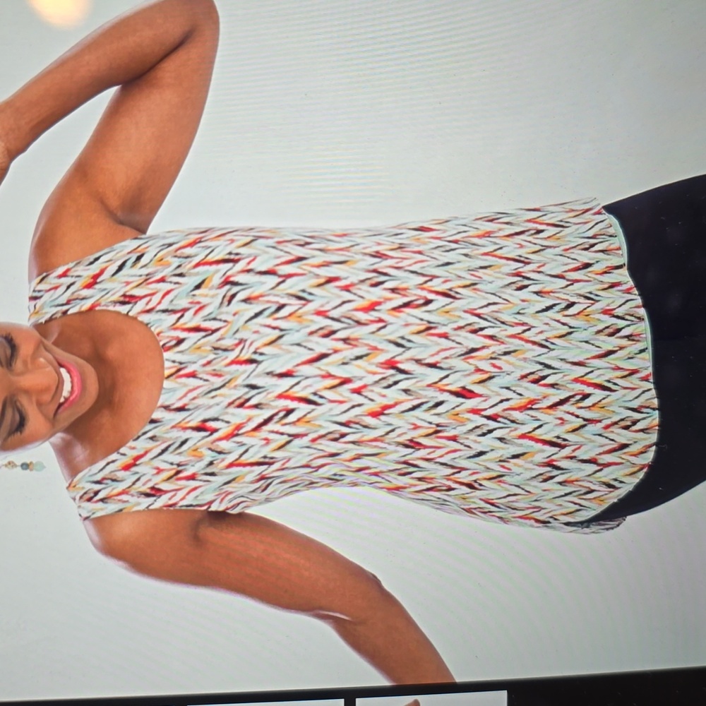 Chico's Reversible Solid-Chevron Tank Nwot Size L… - image 2